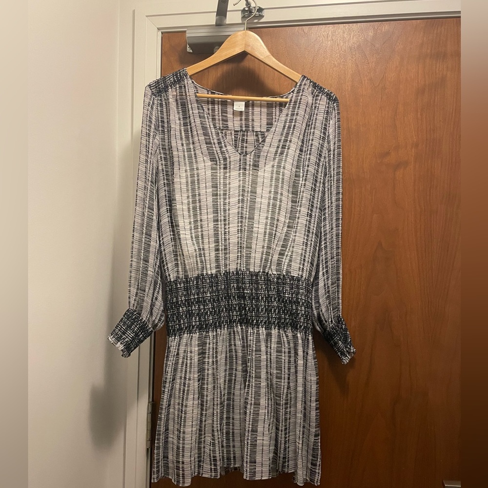 Club Monaco White and Black Mini Dress